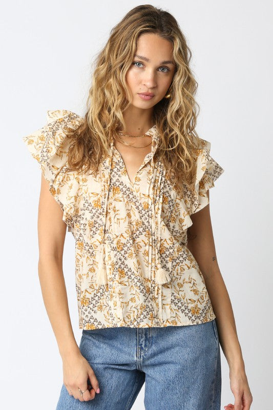 Senna Ruffled Shirt - Multi