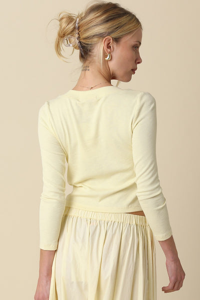 Seraphina Button Top - Yellow