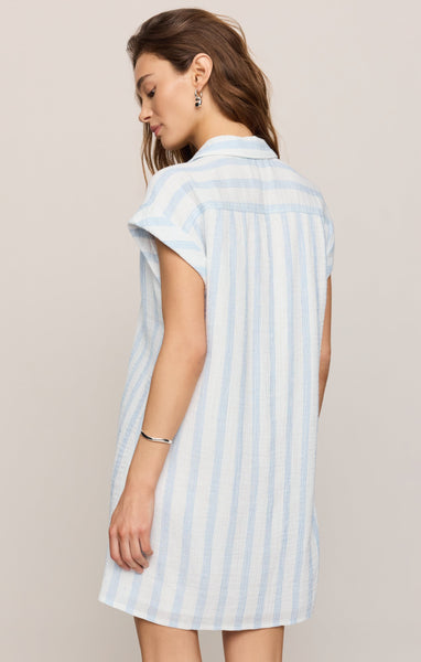 Shellbound Striped Dress - Blue