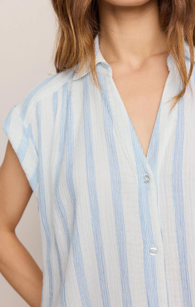 Shellbound Striped Dress - Blue