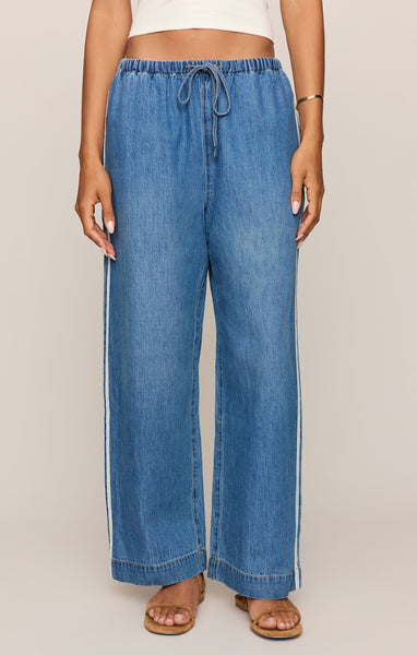 Sidelines Denim Track Pant - Denim