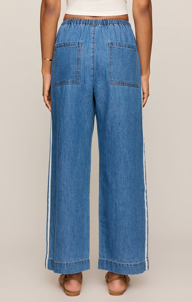 Sidelines Denim Track Pant - Denim