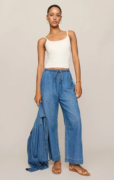 Sidelines Denim Track Pant - Denim