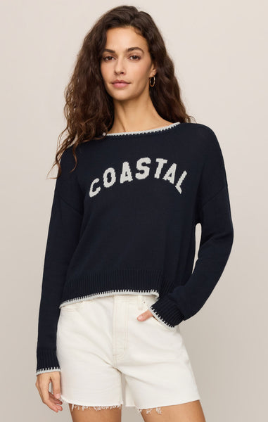 Sienna Coastal Sweater - Navy
