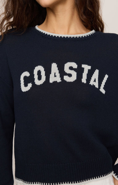 Sienna Coastal Sweater - Navy