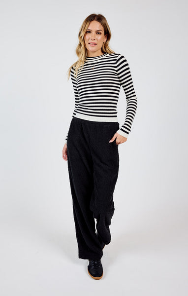 Simply Being Striped Sweater - Black