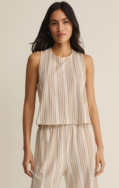 Sloane Knit Striped Top - Ivory
