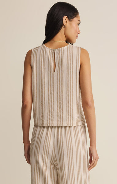 Sloane Knit Striped Top - Ivory