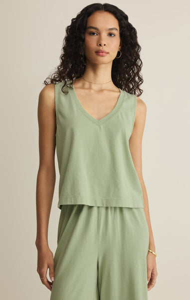 Sloane V-Neck Top - Green