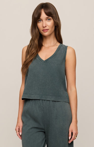 Sloane V-Neck Top - Teal