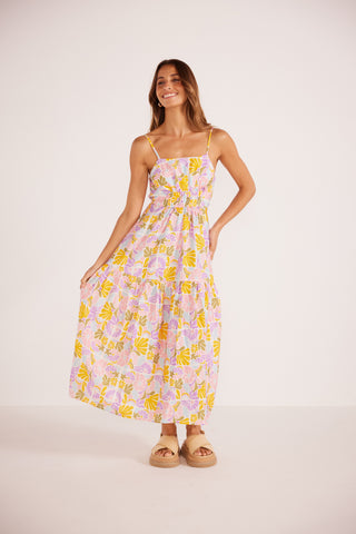 Soleil Strappy Midi Dress - Floral Print