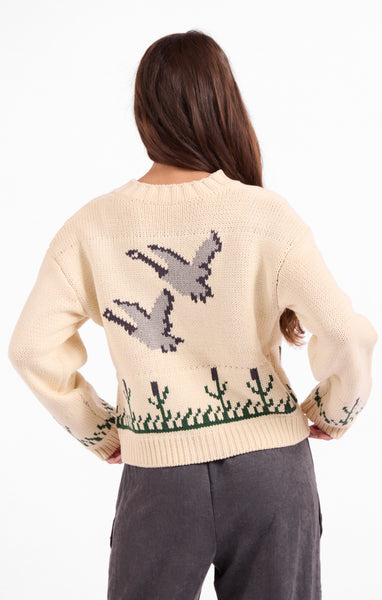 Songbird Zip Sweater - Cream