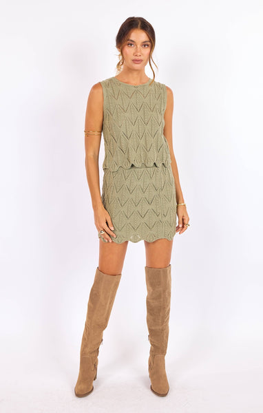 Succulent Sweater Tank - Sage