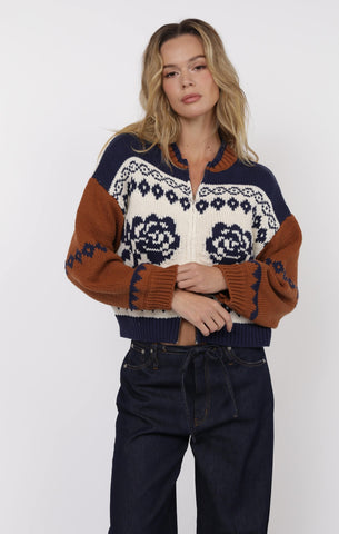 Sweet Rose Knit Jacket - Multi