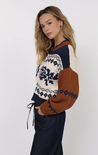 Sweet Rose Knit Jacket - Multi