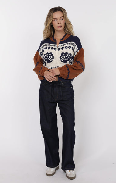Sweet Rose Knit Jacket - Multi