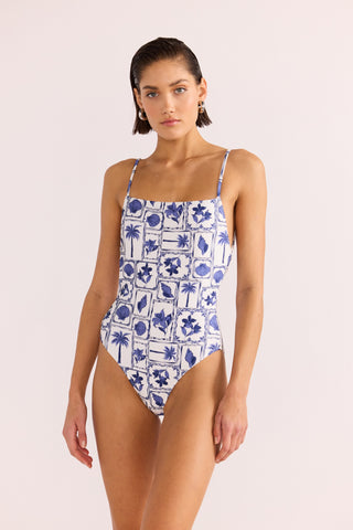 Sylvie Scoop Back One Piece - Blue