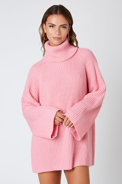 Tara Turtleneck Sweater - Pink