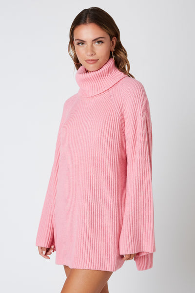 Tara Turtleneck Sweater - Pink
