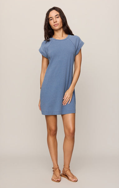 Tate Jersey Denim Mini Dress - Denim
