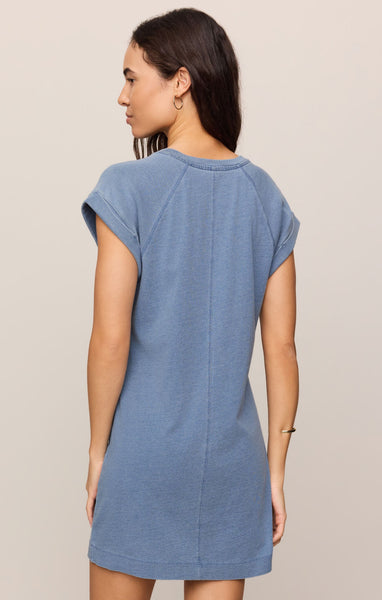 Tate Jersey Denim Mini Dress - Denim