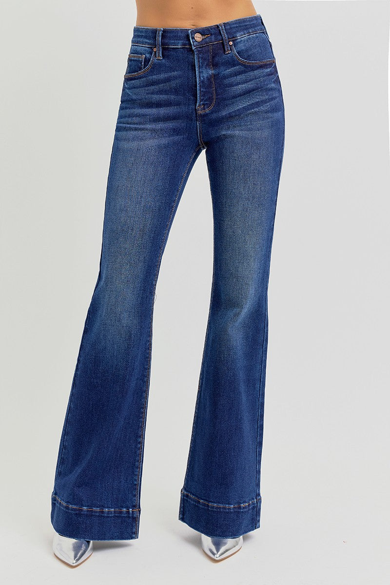 Tc Elastic Band Hr Flare - Dark Denim