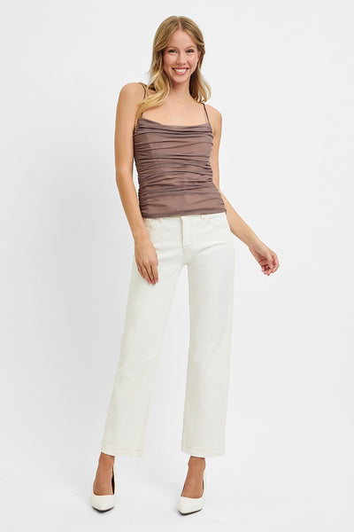 Tc Midrise Ankle Straight Jean - Cream