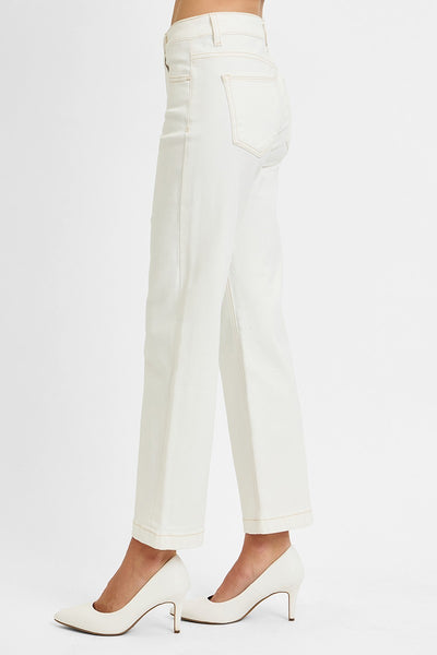 Tc Midrise Ankle Straight Jean - Cream