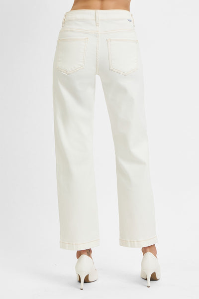 Tc Midrise Ankle Straight Jean - Cream