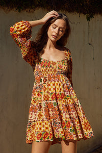 Tessa Mosaic Dress - Multi