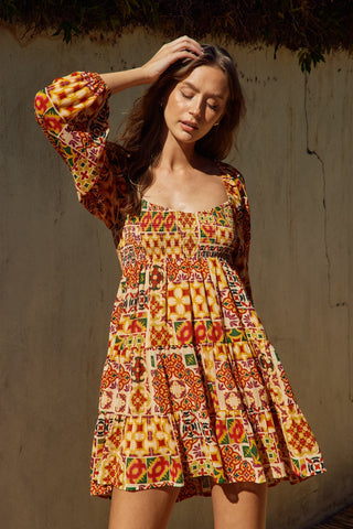 Tessa Mosaic Dress - Multi