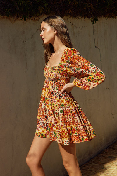 Tessa Mosaic Dress - Multi