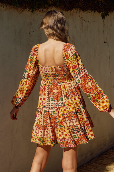 Tessa Mosaic Dress - Multi