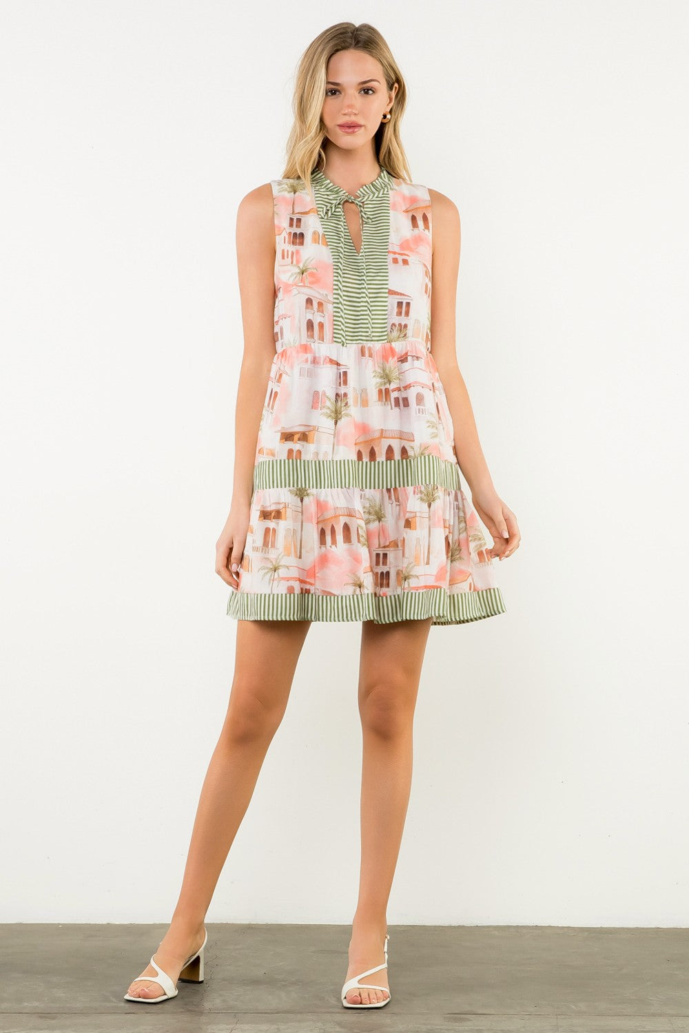 Thera Sleeveless Dress - Cream
