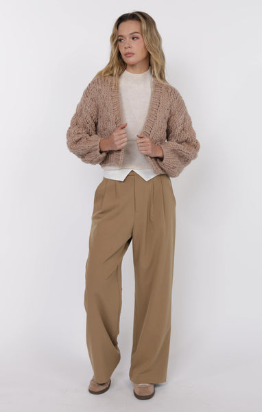 This And That Chunky Cardi - Tan