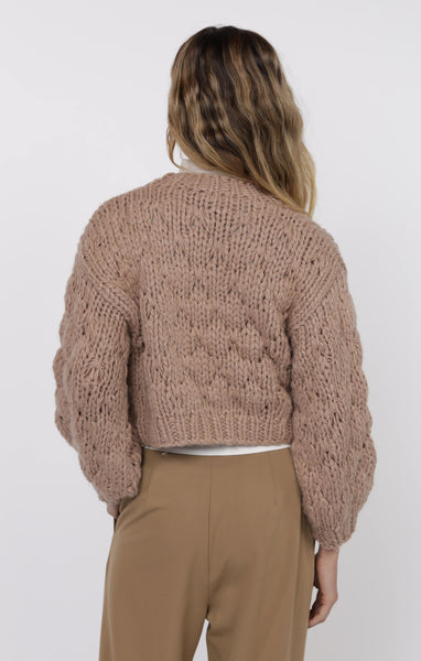 This And That Chunky Cardi - Tan