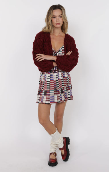 This And That Chunky Cardi - Wine