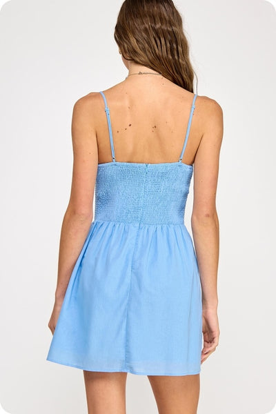 Top Stitch Bustier Mini Dress - Ivory