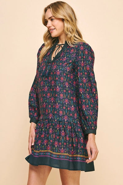 Vikki Long Sleeve Midi - Multi