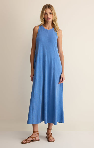 Waters Edge Midi Dress - Blue