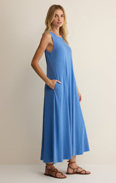 Waters Edge Midi Dress - Blue