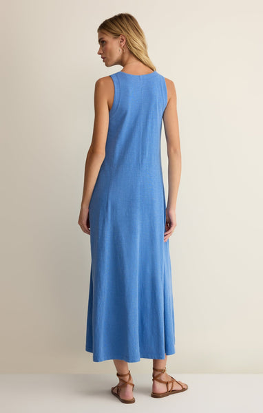 Waters Edge Midi Dress - Blue