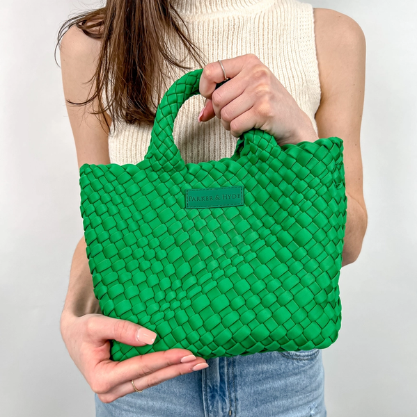 Woven Mini Tote - Green